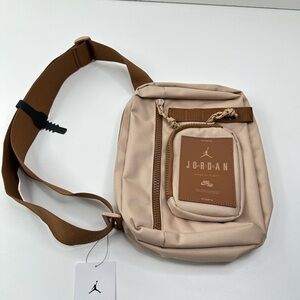Nike Air Jordan Hesi Crossbody Sling Bag Hemp Tan  Brown Unisex MA0839-X0L NWT